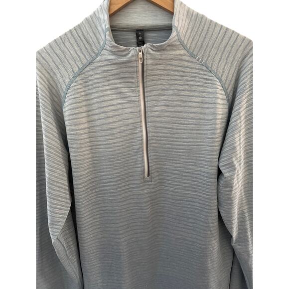 Lululemon Metal Vent Tech 1/2 Zip‎ Sweatshirt Wave Fade Chambray Size XL - Picture 7 of 11